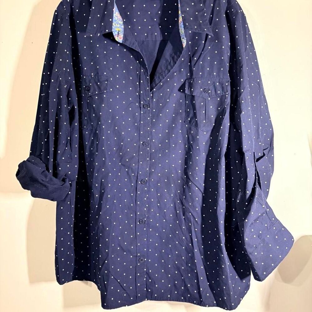 Laura-scott Women's Navy and Blue Blouse